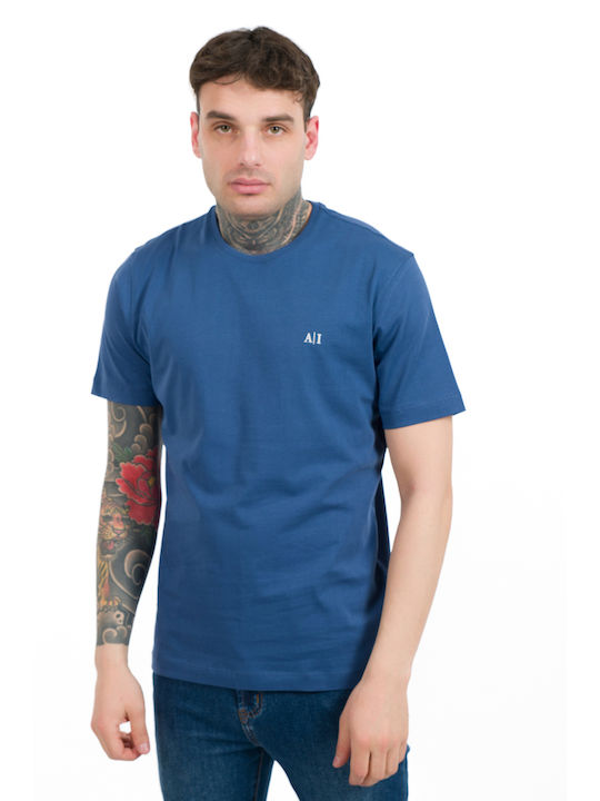 Artisti Italiani Herren T-Shirt Kurzarm Indigo