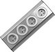 Orno Power Strip 4 Sockets Silver