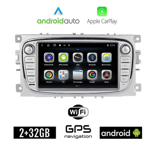 Car Audio System for Ford Galaxy 2007-2014 (Bluetooth/USB/WiFi/GPS/Apple-Carplay/Android-Auto) with Touch Screen 7"