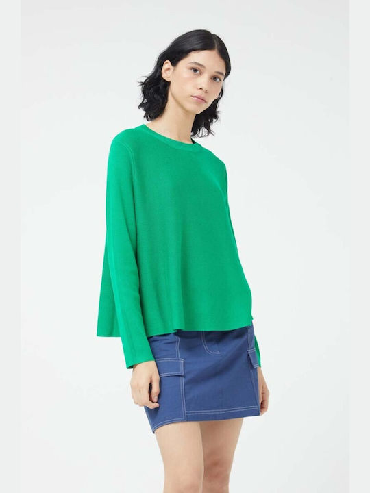 Compania Fantastica Women's Long Sleeve Sweater Cotton Green