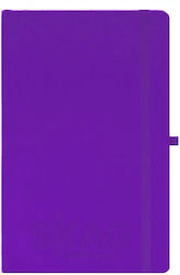 Striped Elastic Purple Notebook 14x21 Skag