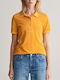 Gant Γυναικεία Polo Μπλούζα Κοντομάνικη Κίτρινη