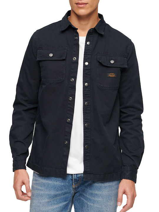 Superdry D3 Ovin Men's Shirt Overshirt Navy Blue