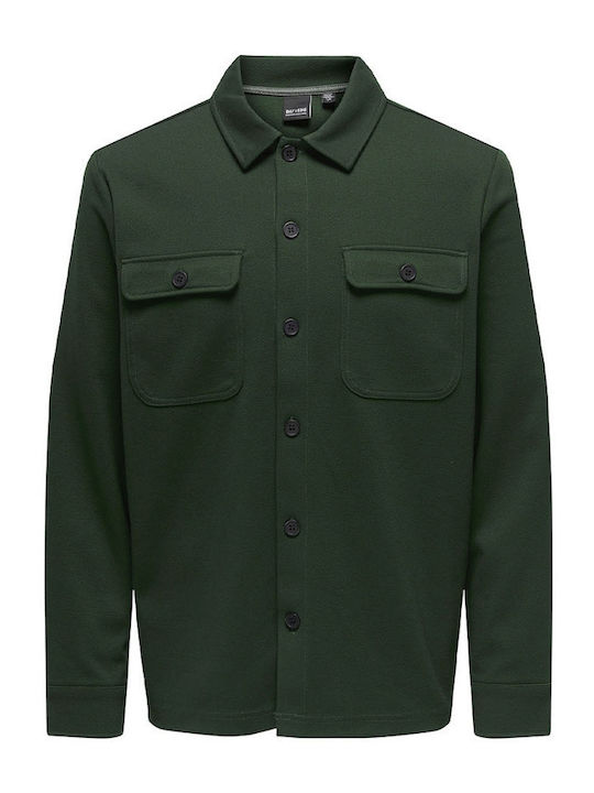 Only & Sons Long Sleeve Overshirt In Regular Fi...