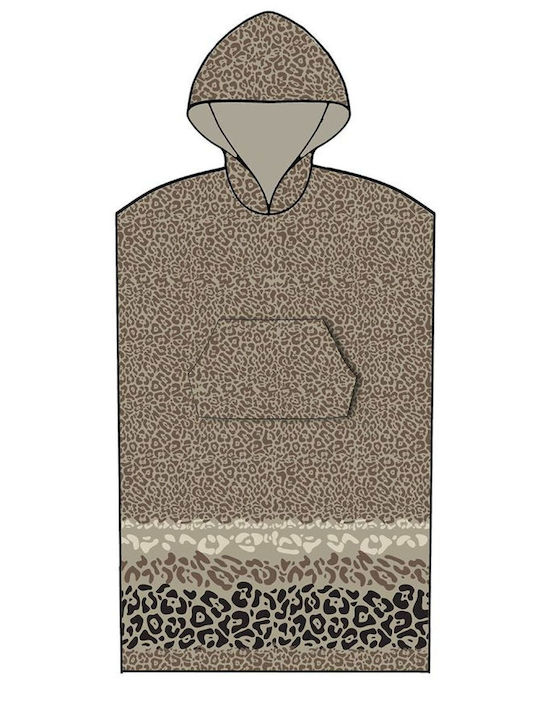 Palamaiki Cotton Brown Beach Poncho