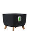 Prosperplast Gracia Planter Wooden Gray with Stand 4cm.