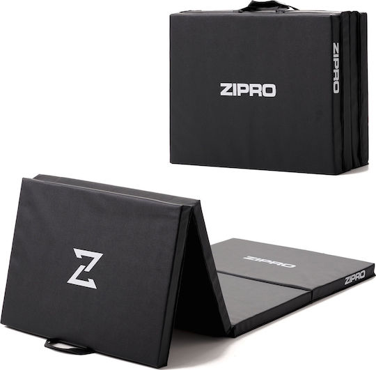 Zipro Klappbares Trainingsmatte Gerätetraining Schwarz (180x60x4cm)