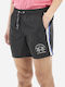 Men's Swimwear Shorts Black Striped