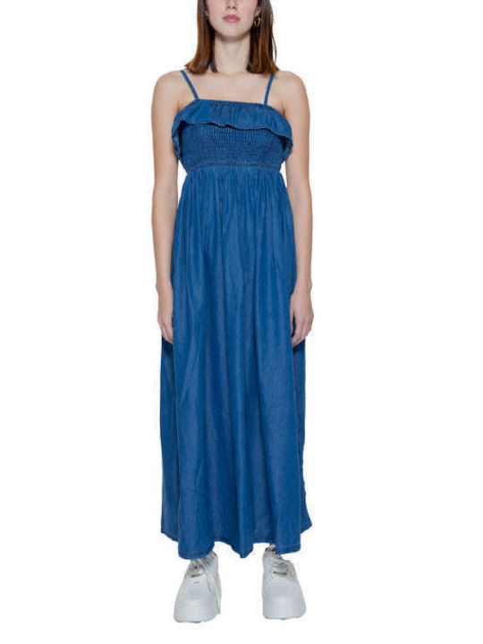 Only Sommer Kleid mit Rüschen Blau