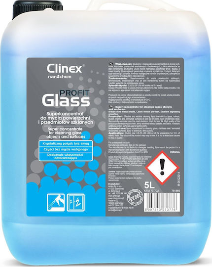 Clinex Steel Cleaning Liquid for Windows 5lt