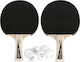 Ovtcharov Butterfly Ping Pong Bat Set 2 Holders 6 Balls