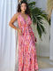 Lara Ethnics Maxi Kleid Fuchsie