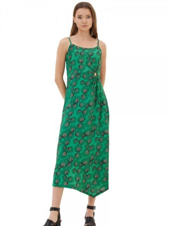 Namaste Dress with Slit Green