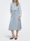 Τζιν Ψηλόμεση Midi Φούστα Light Blue
