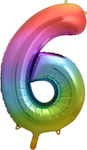 Balloon Foil Jumbo Rainbow Number 85cm