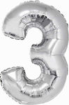 Balloon Foil Jumbo Number Silver 76cm