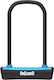 OnGuard U-lock Bicycle Pedal Lock with Key Gray
