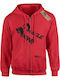 Takeposition Muscle Engine Jacke mit Kapuze Rot