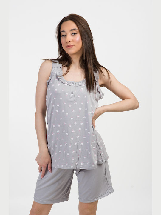 Koyote Sommer Damen Pyjama-Set Grey