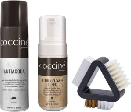 Suede Nubuck Cleaning Kit Zes-22 Cleansing Foam Triangular Brush Coccine Impregnant