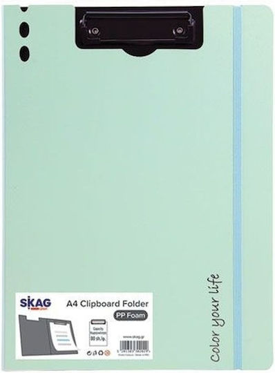Seminar Folder A4 Clipboard & Elastic Band Pastel Green Skag