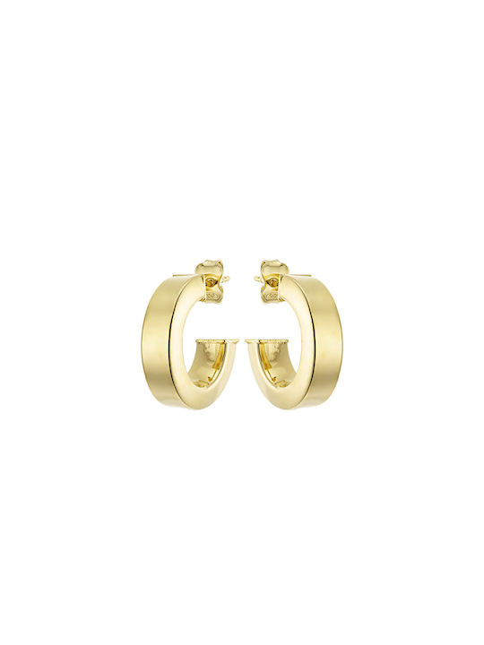 Vogue Earrings Hoops made of Silver Gold Plated