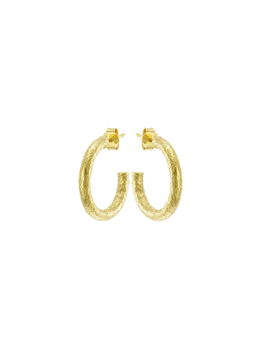 Vogue Earrings Hoops made of Silver Gold Plated