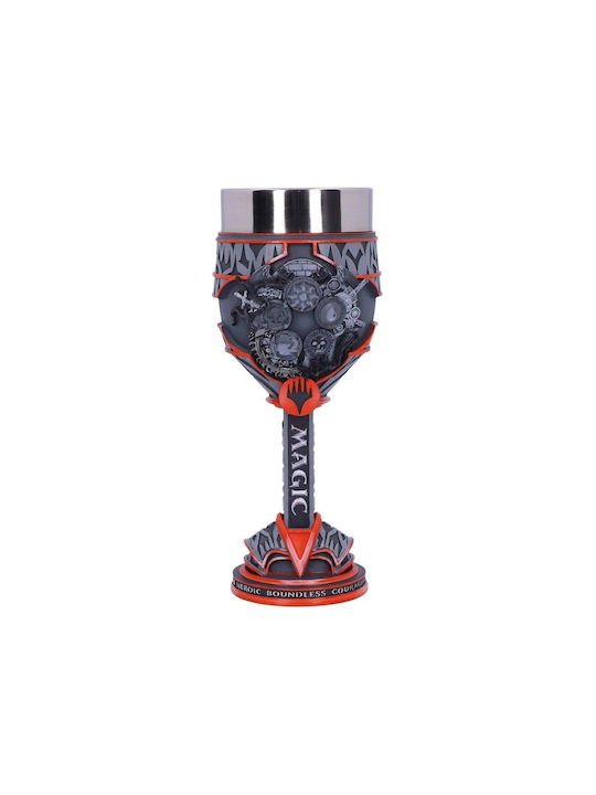 Nemesis Now Magic The Gathering - Mana Symbols Cup (20cm) Glass for White and Red Wine made of Glass
