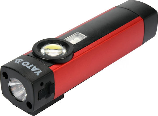 Yato Wiederaufladbarer LED UV Taschenlampe IP54 mit Maximaler Helligkeit 300lm