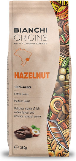 Bianchi Coffee Espresso Coffee Arabica Brazil Hazelnut Whole Beans 250gr