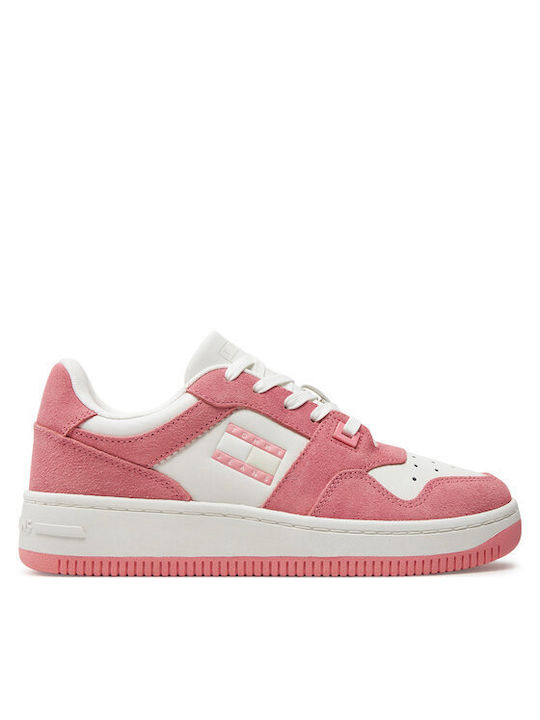 Tommy Hilfiger Tjw Retro Basket Γυναικεία Sneakers Ροζ