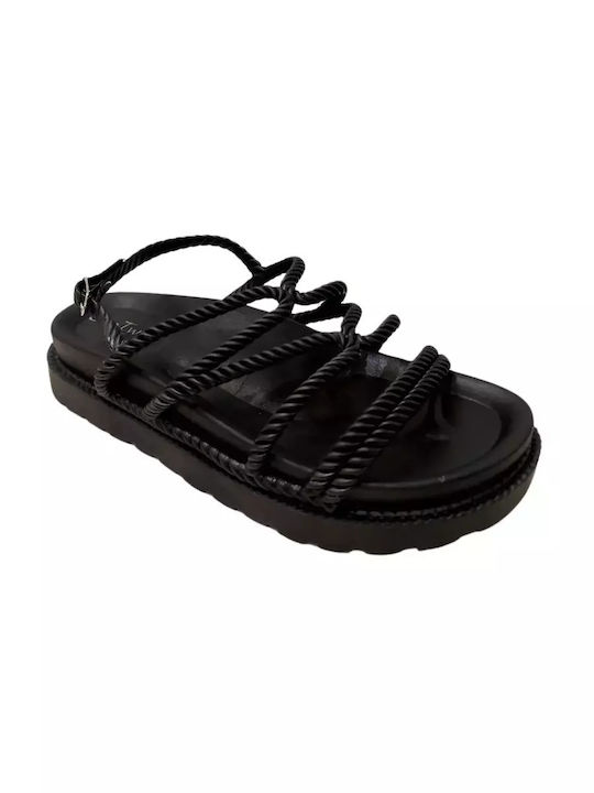 Eco Twins Women's Flat Sandals Anatomic in Blac...