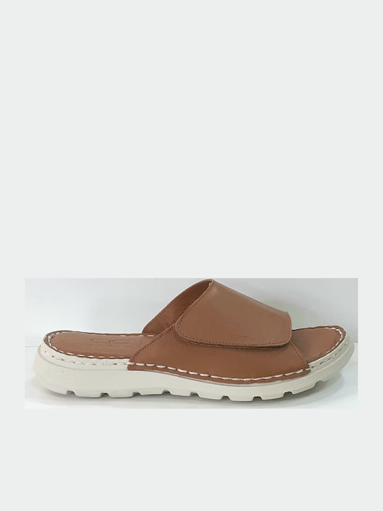 Δερμάτινα Γυναικεία Ανατομικά Σανδάλια Flatforms Ταμπά