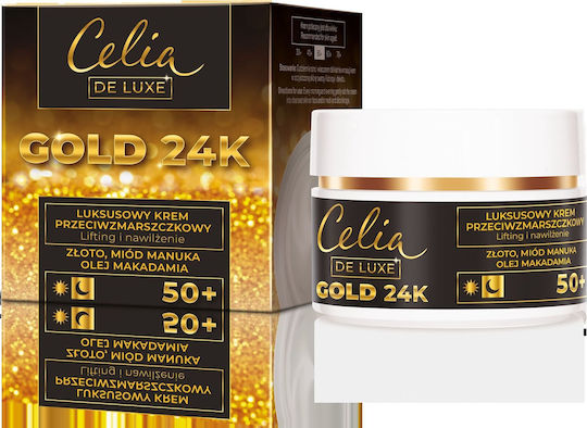 Celia Gold 24K Κρέμα Προσώπου για Ενυδάτωση, Αντιγήρανση & Σύσφιξη 50ml