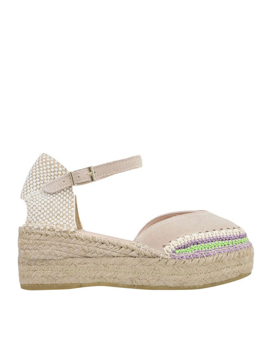 Java Platforme Dama În Stil Espadrile Bej