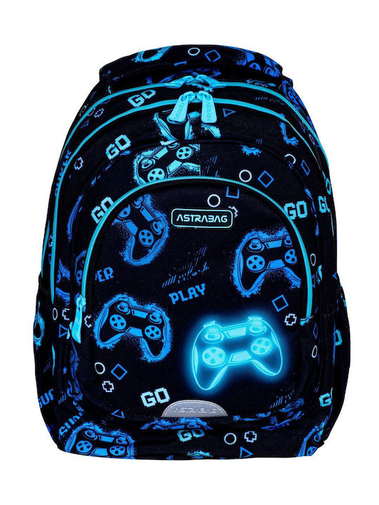 School Backpack 3-compartment Go Playing Blue Pad Ab330 Astra