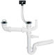 McAlpine Double Siphon Sink with Overflow and Width 5cm