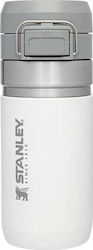 Stanley Flip Bottle Thermos Stainless Steel / Plastic White 470ml with Handle
