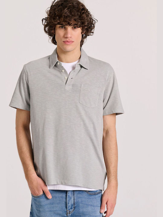 Funky Buddha Men's Blouse Polo Gray