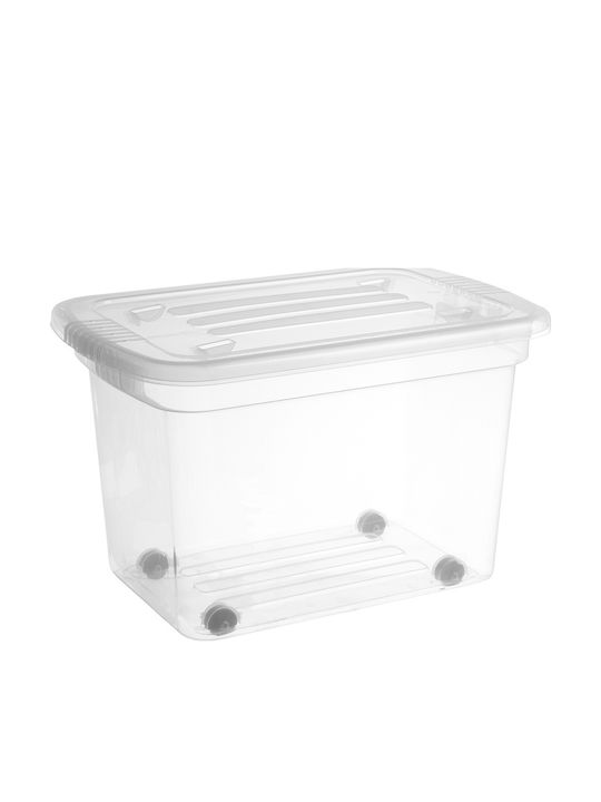 Kunststoff Aufbewahrungsbox mit Deckel Transparent 40x60x37,5cm