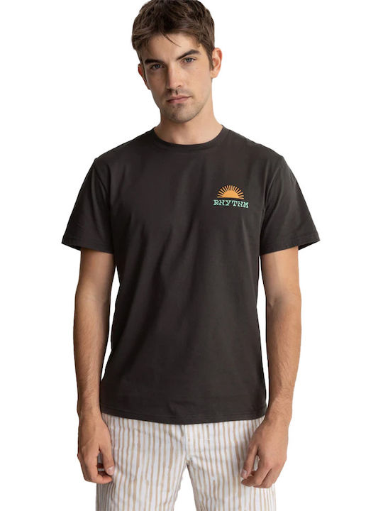 Rhythm T-shirt Bărbătesc cu Mânecă Scurtă Negru