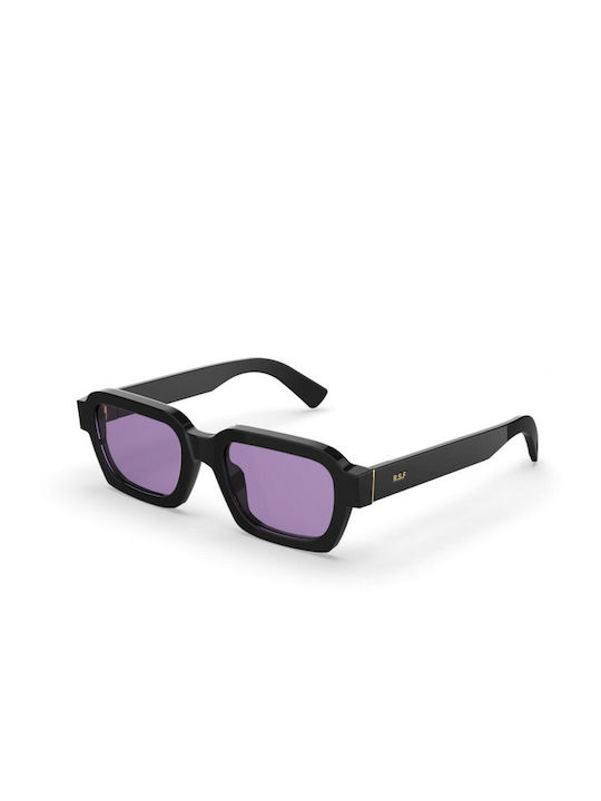 Retrosuperfuture Caro 7C7 Sunglasses with Black Plastic Frame and Purple Lens Retrosuperfuture-Caro