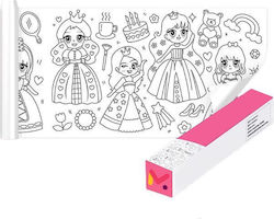 Rola de hârtie autoadezivă tăietoare pentru desenat și colorat 3m X 30 cm Design Prințesă Rola de hârtie autoadezivă tăietoare pentru desenat și colorat 3m X 30 cm Design Prințesă