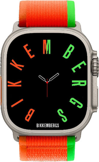 Bikkembergs BK39 Titan Smartwatch (Silver case with Multicolor Fabric Strap)