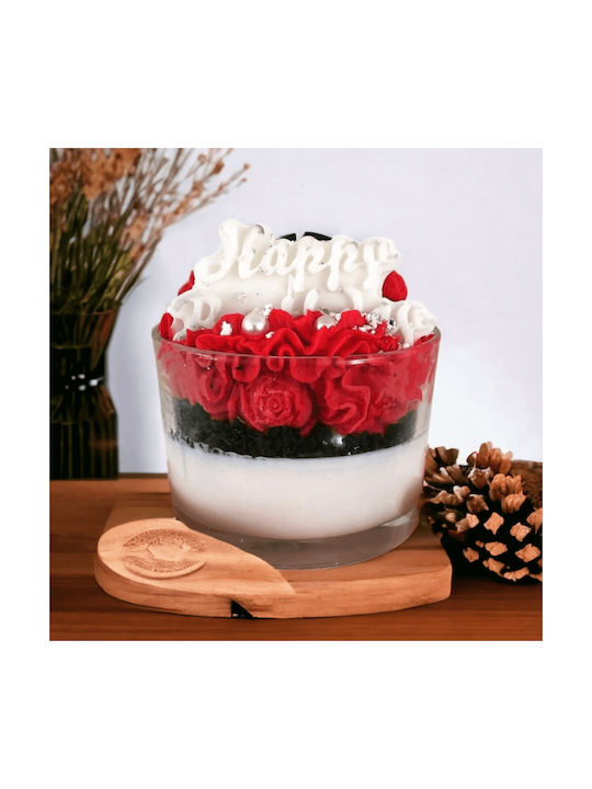 Scented Soy Candle Happy Birthday Cake Jar Multicolour 1pcs