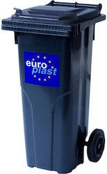 Europlast Recycling Plastic Waste Bin 80lt Gray