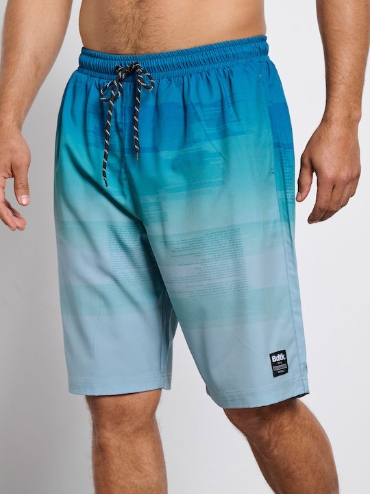 BodyTalk Herren Badehose Bermuda Blau Drucken