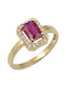 Goldring 14k Zirkon Rot 3441kk