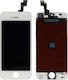 LG Οθόνη με Μηχανισμό Αφής για iPhone 5S (Λευκό)