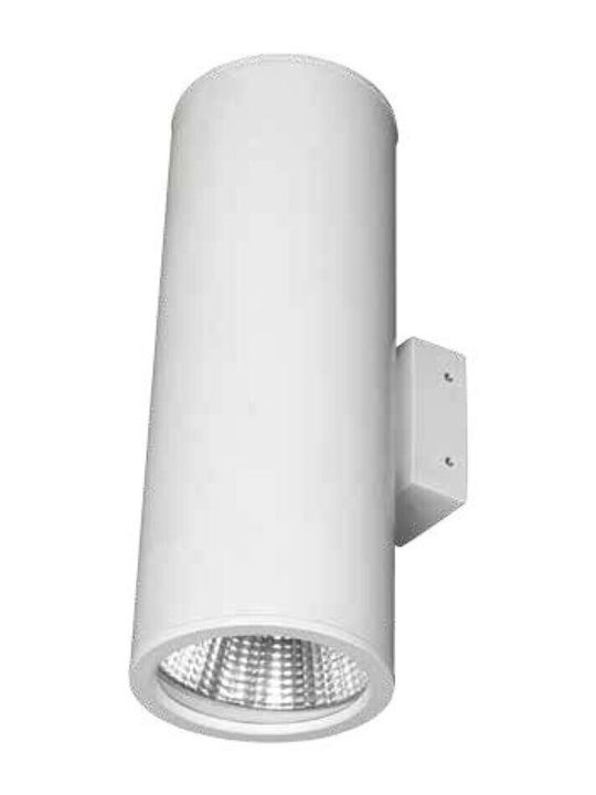 KT Lighting Up Down Επιτοίχιο Εξωτερικό Σποτ LED 40W με Θερμό Λευκό Φως Διπλής Δέσμης